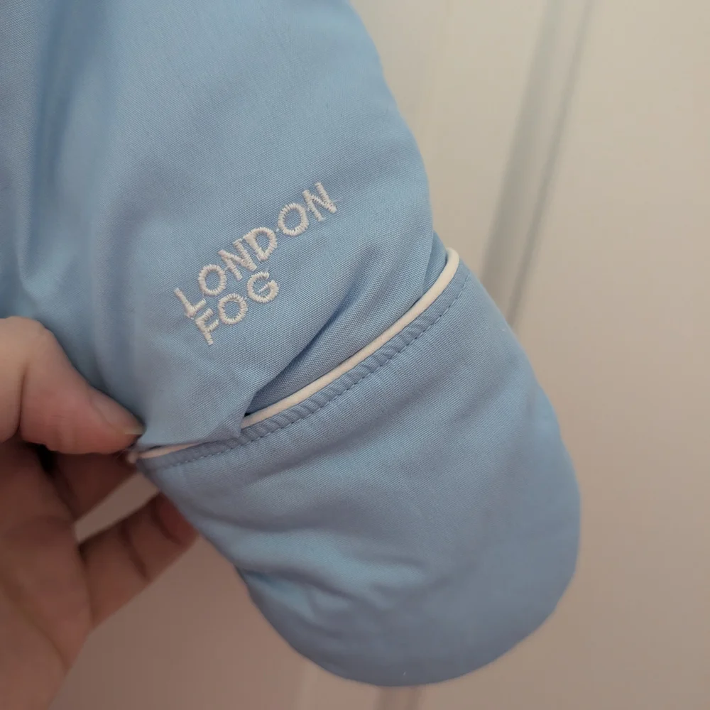 $ Vintage London Fog Embroidered‎ Light Blue Baby Snow Suit